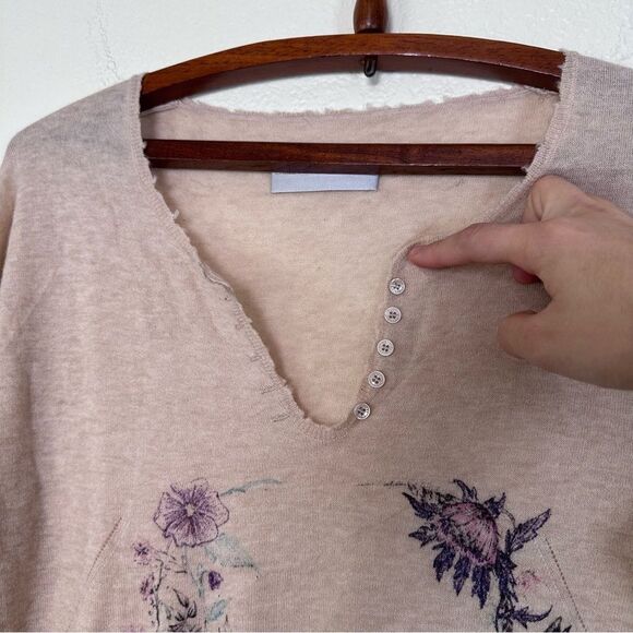 Rare Zadig & Voltaire Deluxe Cashmere Skull Sweater Size M in Cream - Picture 4 of 10